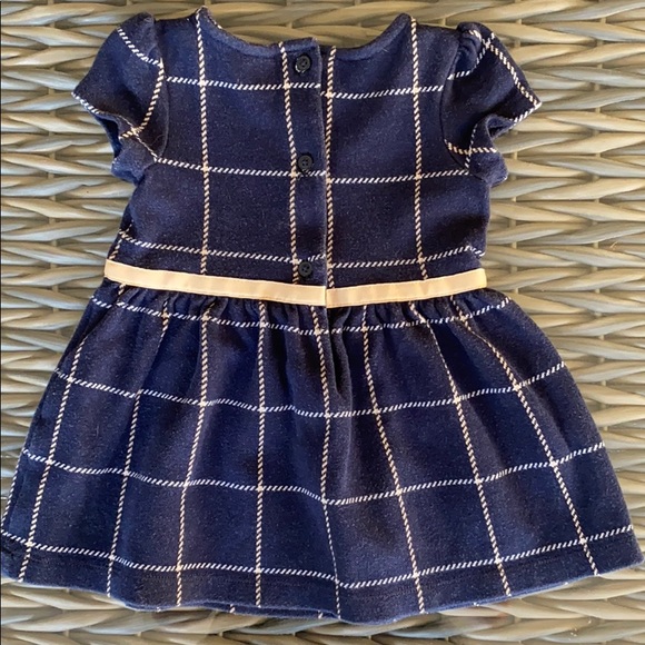 Janie & Jack Plaid Party Dress Navy Tan - Picture 4 of 5
